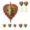 Metal Leaf Ganesha Diwali Decor Wall Hanging for Home & Office Housewarming Return Gift Pooja Favor Ganesha Decorative Wall Hanging Showpiece Pack of 1/2/5/25 Pcs